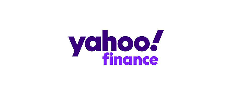 Yahoo Finance logo on a white background