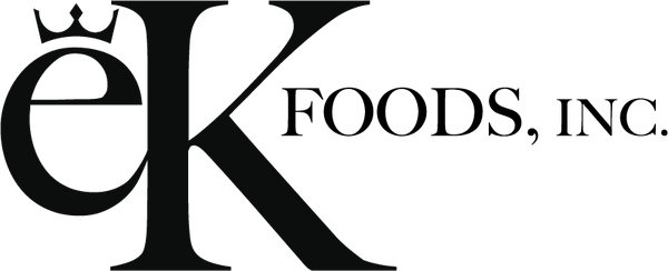 Transparent PNG logo of Ek Foods Inc, 816 × 332 pixels.